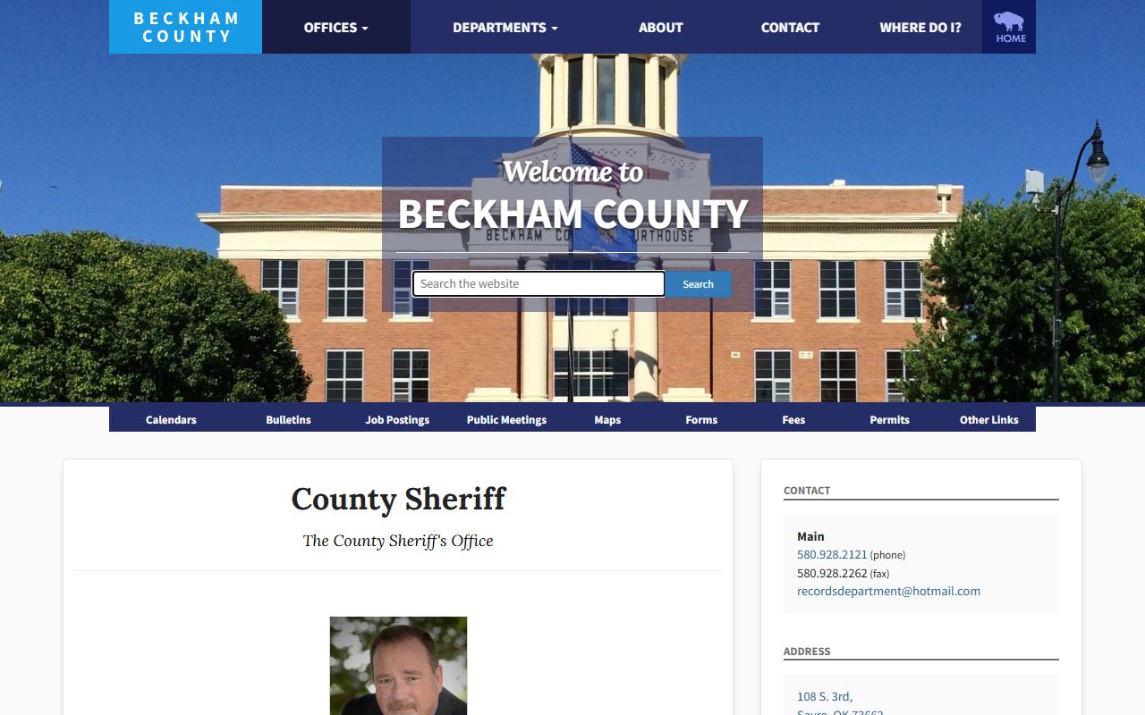 Beckham County busted mugshots sheriff office portal