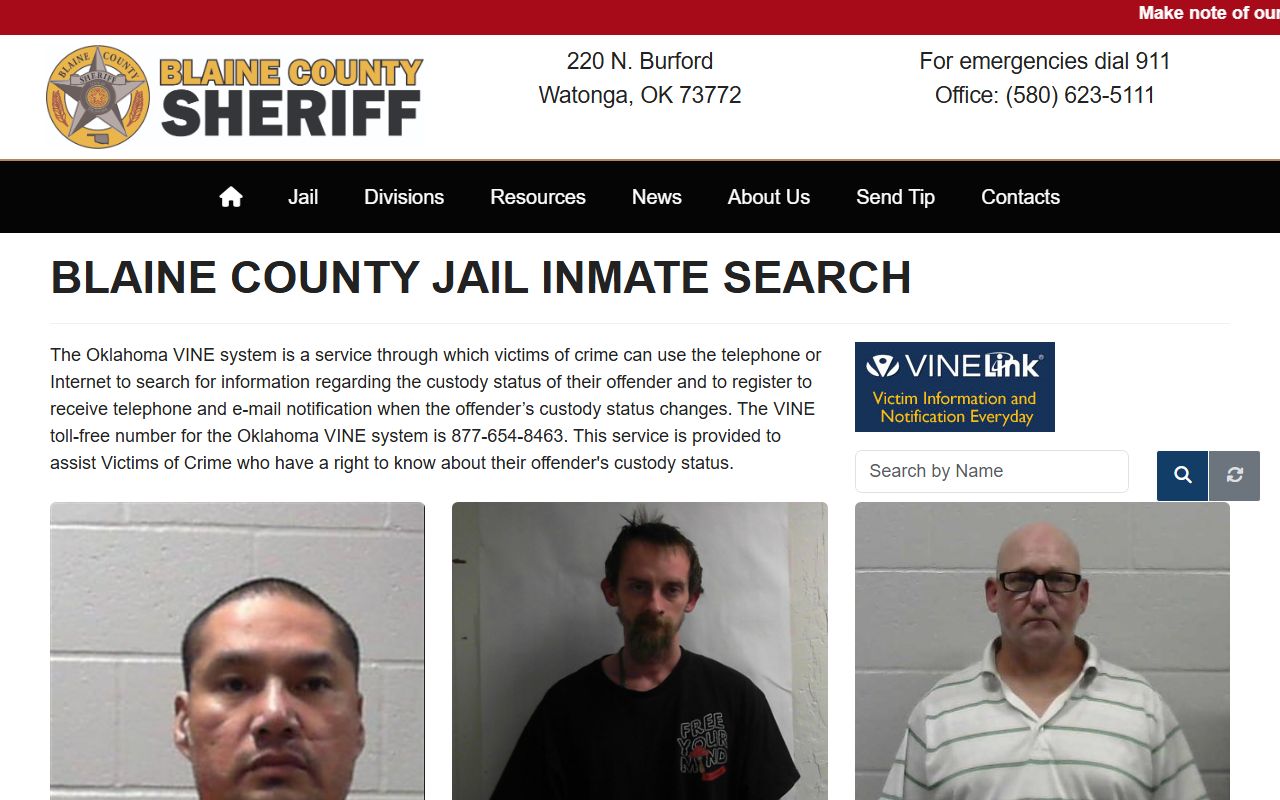 Blaine County busted mugshots jail inmate search