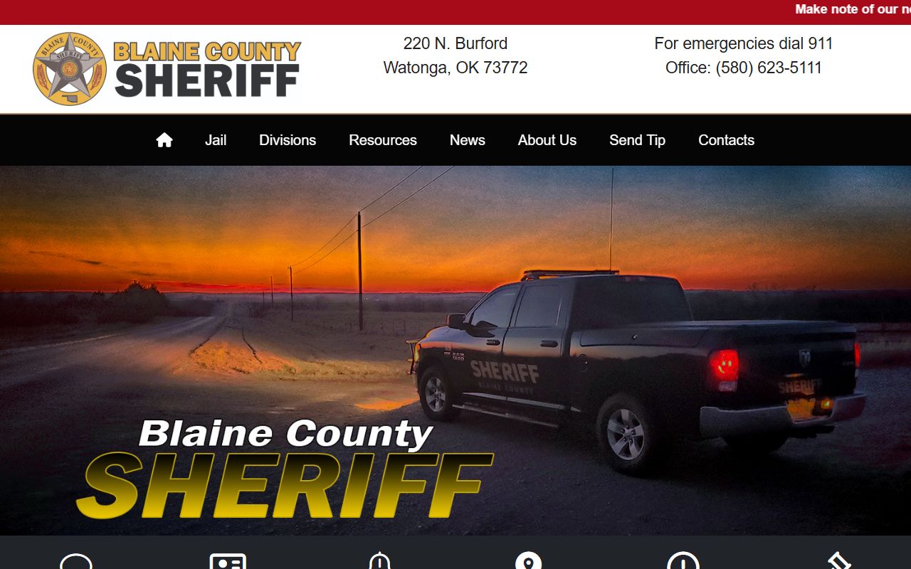 Blaine County busted mugshots sheriff office website