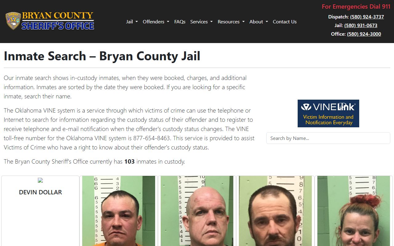 Bryan County busted mugshots inmate search portal