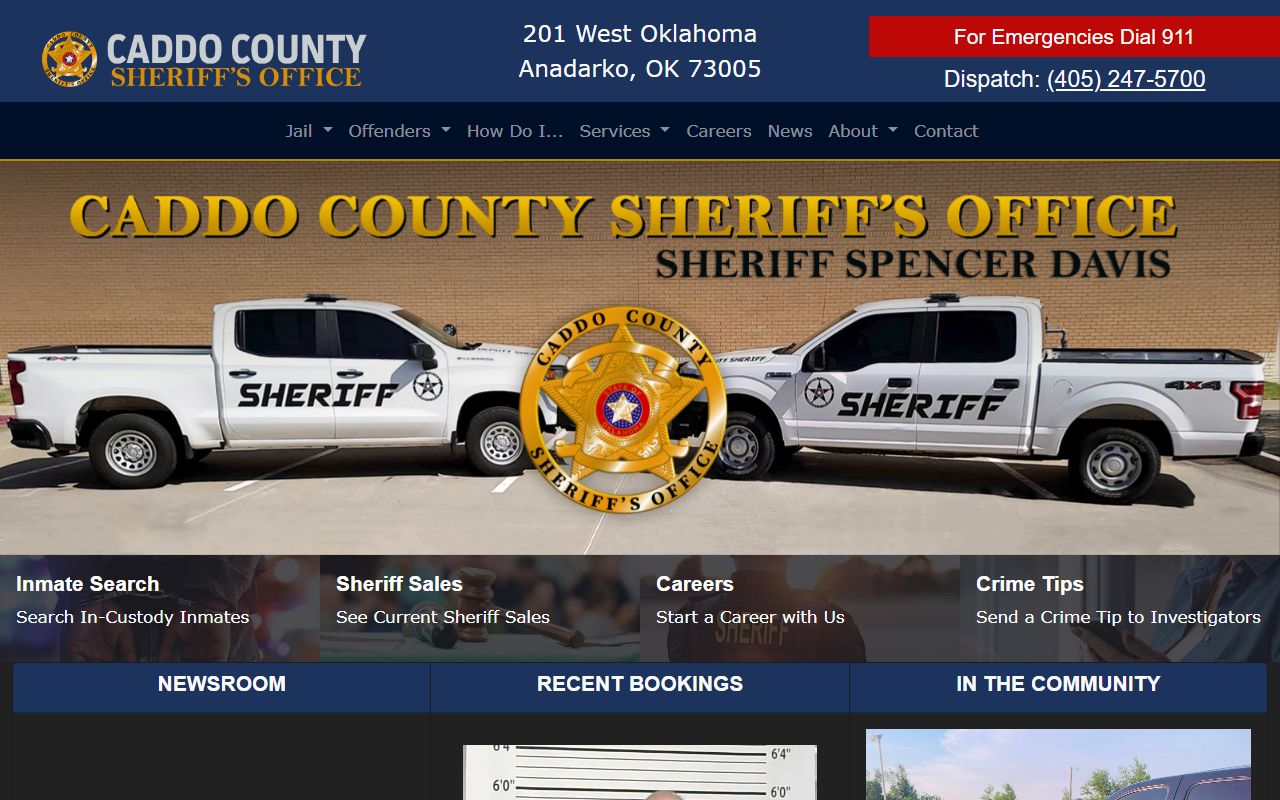 Caddo County busted mugshots sheriff office website