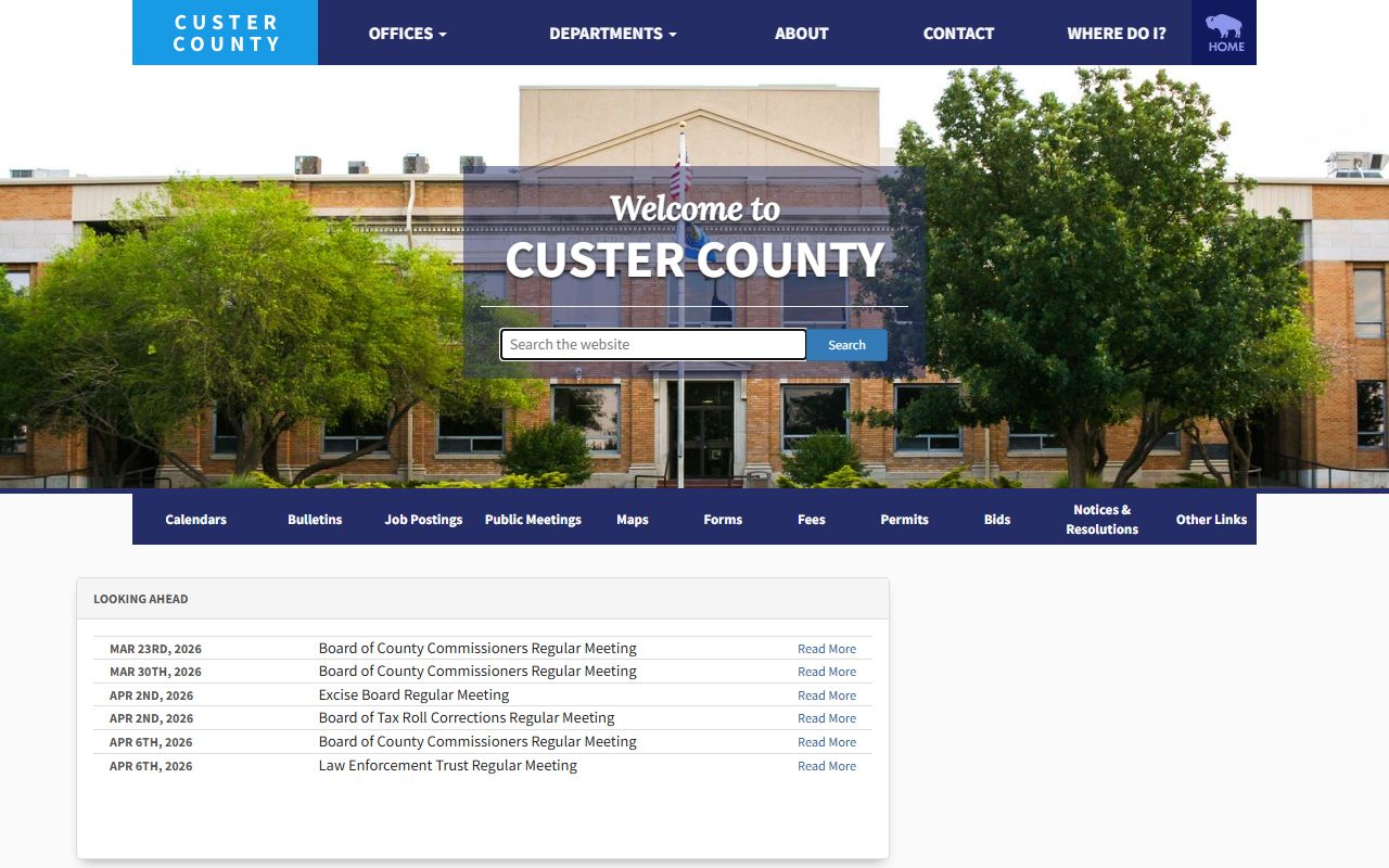 Custer County busted mugshots government portal