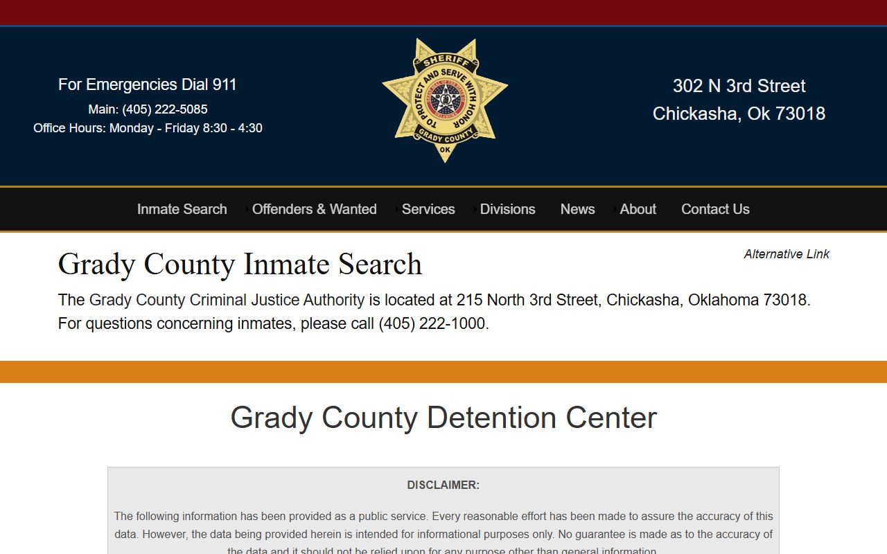 Grady County busted mugshots inmate search portal