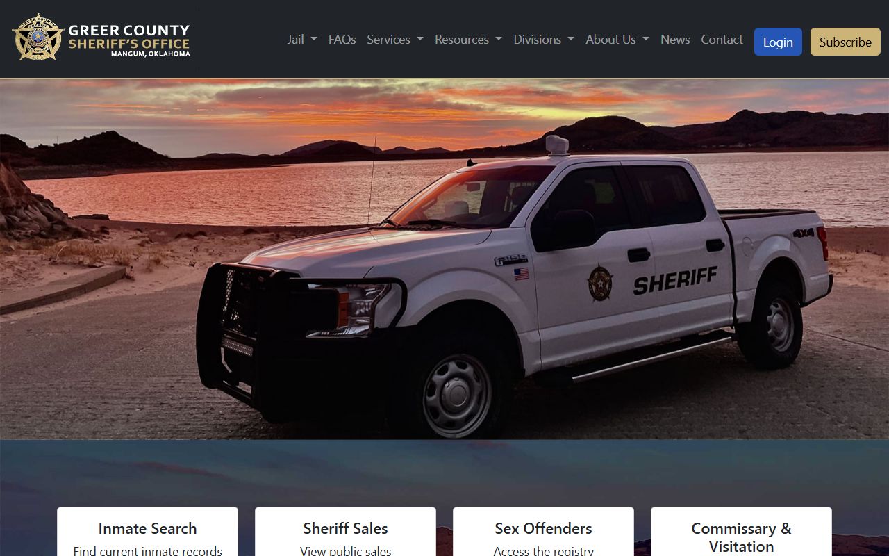 Greer County busted mugshots sheriff office website