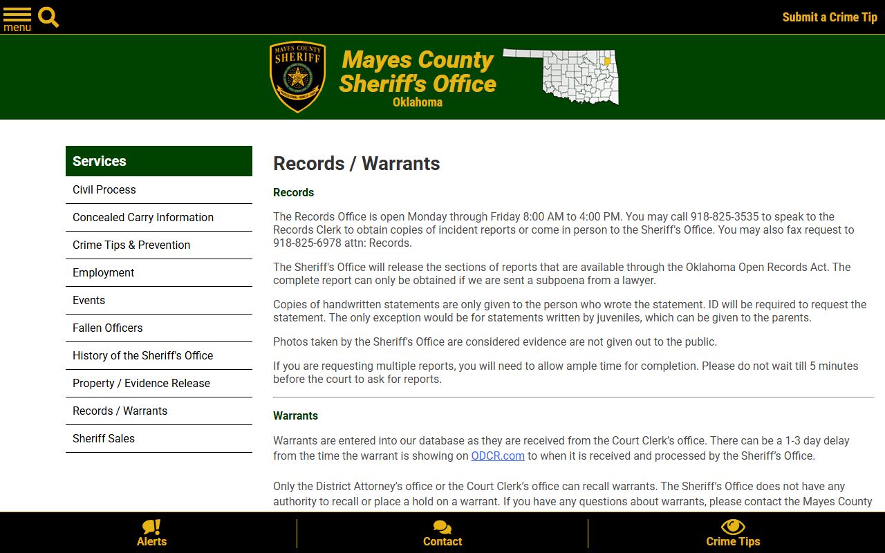 Mayes County busted mugshots records and warrants page