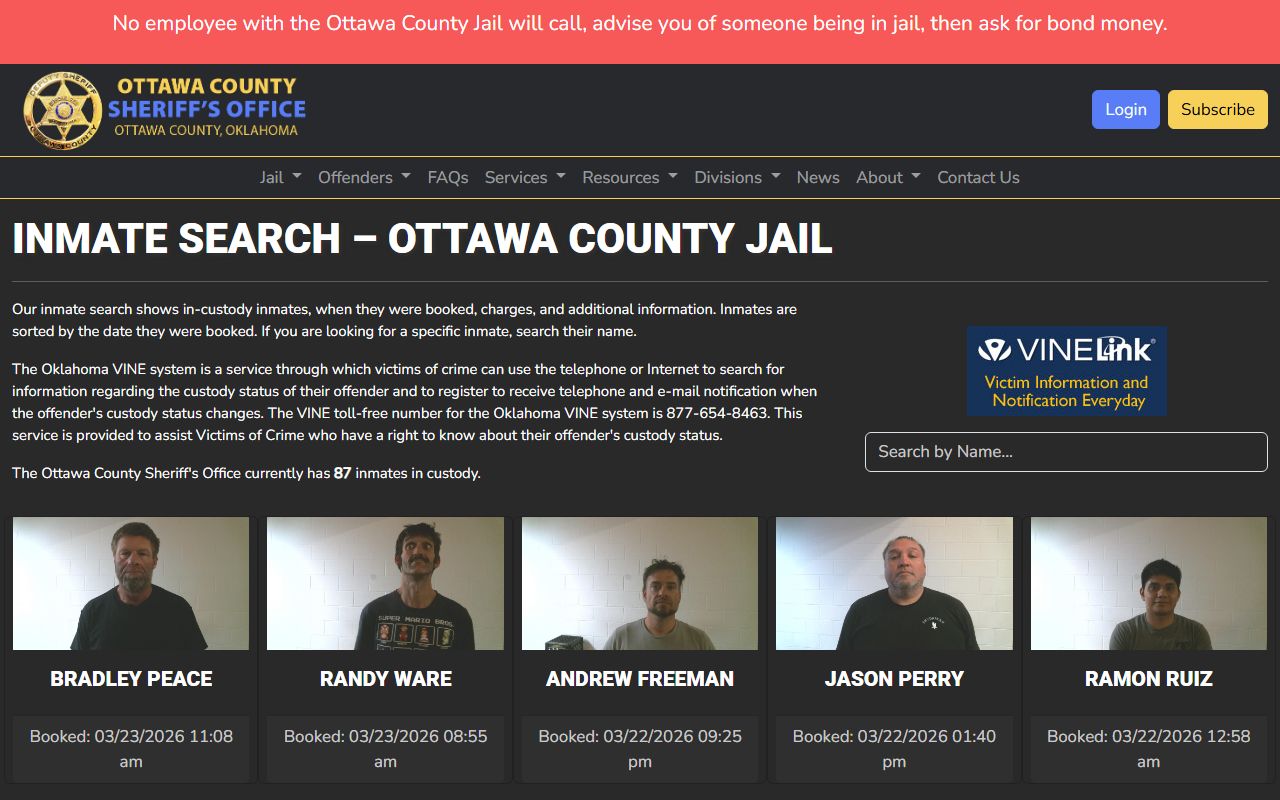 Ottawa County busted mugshots inmate search portal