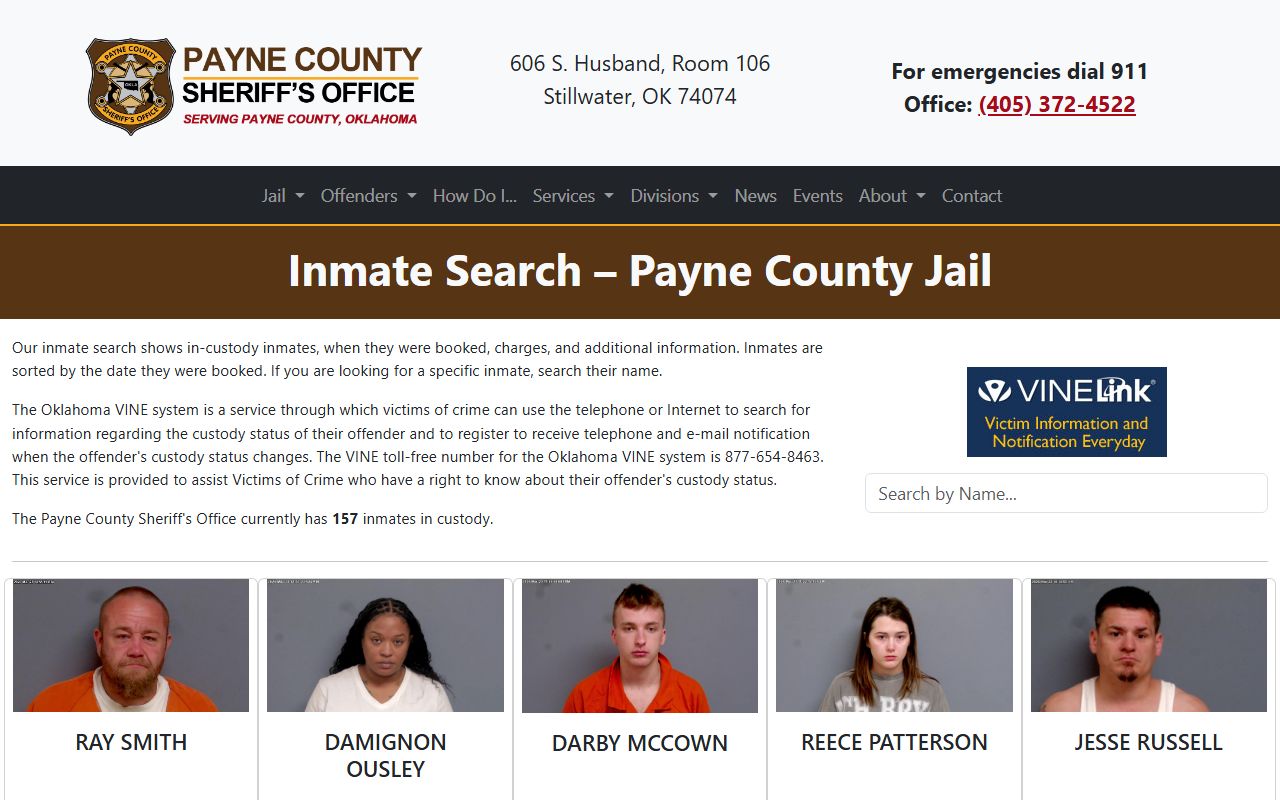 Payne County busted mugshots inmate search page