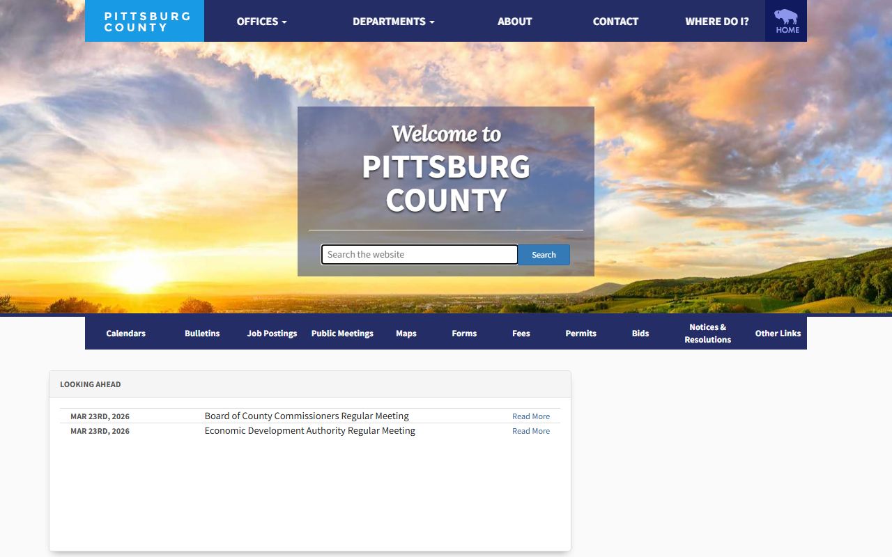 Pittsburg County busted mugshots government portal