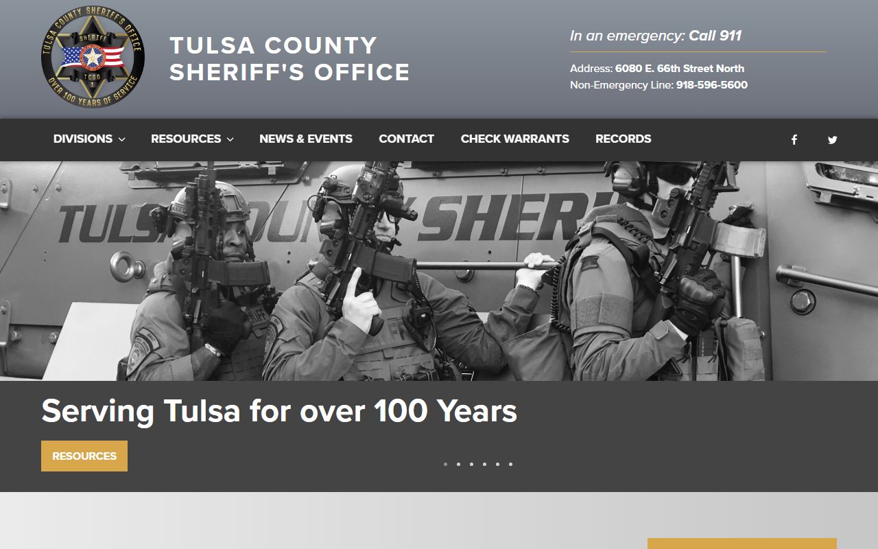 Tulsa County busted mugshots sheriff office website