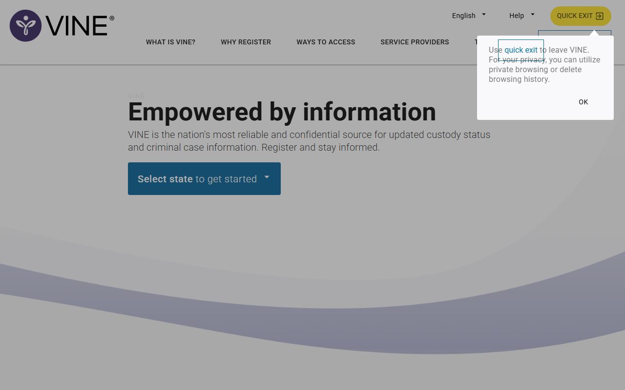Oklahoma busted mugshots VINE victim notification system